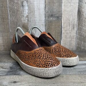 Womens Spring Step L'Artiste Belia Brown Leather Casual Slip On Sneakers Size 39